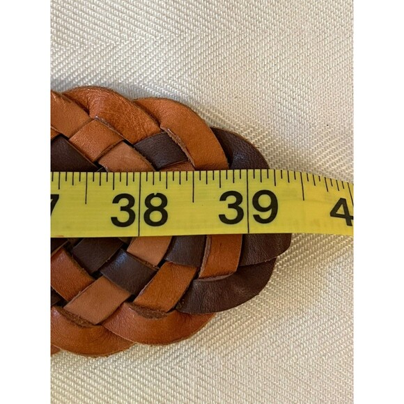 Linea Pelle BOHO Braided‎ Leather With Statement Brass Belt Buckle Small main image 4